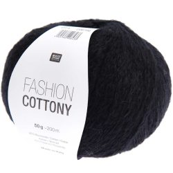 Rico Fashion Cottony, schwarz uni, 50 g, 200 m, 85 % CO, 15 % PA