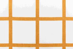 Rico Stoff Karo gross, weiss/gold, 50 x 140 cm, 100 % CO