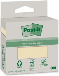 POST-IT Haftnotizen Recycling 76x76mm 6820R-2Y gelb 2x100 Blatt