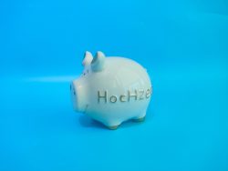 ROOST Sparkasse 11.5x8.5x10.5cm TG240704 Schwein Hochzeit