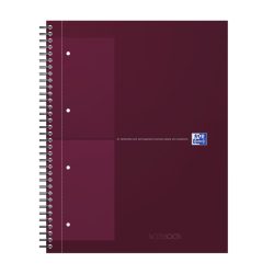 OXFORD Spiralbuch A4+ 400191241 kariert 5mm, rot 80 Blatt