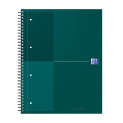 OXFORD Spiralbuch A4+ 400194460 liniert, gr&uuml;n 80 Blatt