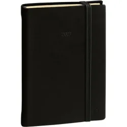 QUO-VADIS Agenda Silk Mini.Prest. 2026 286519Q 1W/2S schwarz ML 16x24cm
