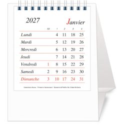 NOVOS Tischkal. Pro Bristol F. 2026 508066 1M/1S weiss FR 11.5x14cm