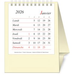 NOVOS Tischkal. Pro Bristol F. 2026 508097 1M/1S beige FR 11.5x14cm