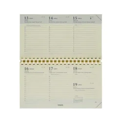 BREPOLS Agenda Omniplan 2026 0.738.9900 1W/2S Ersatz chamois 9x16cm