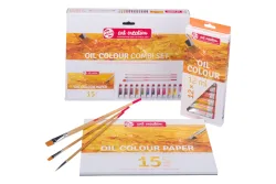 TALENS &Ouml;l Combi Set 12x12ml 9020194M Farbe, Pinsel, Papier