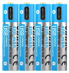 VINNIC USB Rech. Batt. AAA Type-C VPRB-UC3A-4PC 400mAh,Case,4pcs.