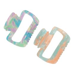 TRISA Fashion Marmoierte Haarklammer, multicolour 2 Stk.