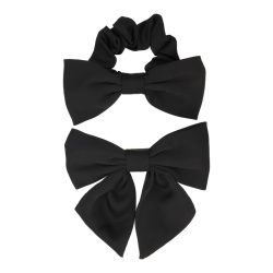 TRISA Fashion Maschen Set Scrunchie & Clip schwarz 2 Stk.