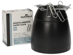 DURABLE B&uuml;roklammernspender 24mm 1709051060 schwarz, Magnetrand,100 St&uuml;ck