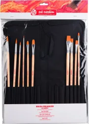 TALENS &Ouml;l- und Acrylpinselset 9099230M mit Organizer 10 St&uuml;ck