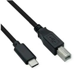 SCHOENENBERGER - Adapterkabel, Cable USB-C to USB-Printer, 1.8M, Black
