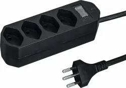 STEFFEN Steckdosenleiste Compact 200130114 4x T13,schwarz
