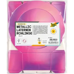 FOLIA Laternenrohlinge 19cm 9602/5 irisierend pink 5 St&uuml;ck