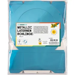 FOLIA Laternenrohlinge 19cm 9605/5 hellblau 5 St&uuml;ck