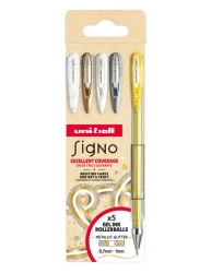 UNI-BALL Gelroller Signo 1mm UM-120 5P SE 5 Farben