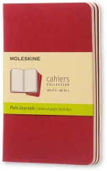 MOLESKINE Notizheft Cahier A6 097-0 blanko, rot 3 St&uuml;ck