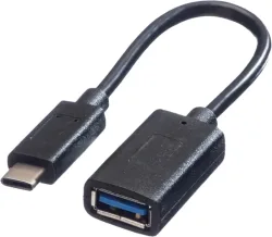 SCHOENENBERGER - Adapterkabel, Cable USB-C to USB-A Female USB 3.2, Black