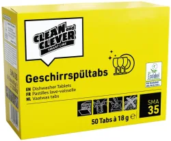 CLEAN AND CLEVER Geschirrsp&uuml;ltabs SMA35 39795 50 Tabs &agrave; 18g