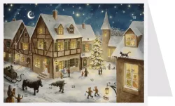 SELLMER Adventskalender 400 40146 Weihnachtsabend im Dorf A6