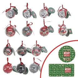 ROOST Weihnachtssocken 10cm 10036809 in Kugel, assortiert
