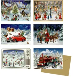 COPPENRATH Adventskalender 8.5x6cm 72030 Nostalgische Adventszeit ass.