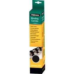 FELLOWES Plastikbinder&uuml;cken 12mm A4 5331502 schwarz, rund 25 St&uuml;ck