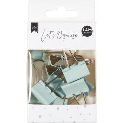 I AM CREATIVE Binder Clips Lets Organize 4035.13 hellgr&uuml;n, 25mm, 10 Stk.