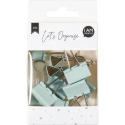 I AM CREATIVE Binder Clips Lets Organize 4035.13 hellgr&uuml;n, 25mm, 10 Stk.