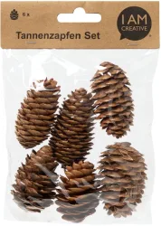 I AM CREATIVE Tannenzapfenset 6102.87 l&auml;nglich 6 St&uuml;ck