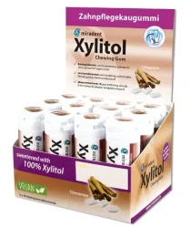 Miradent Xylitol Zimt, Display 12 Dosen &agrave; 30 Stk.
