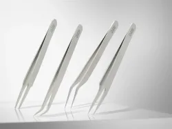 Rubis Pinzetten Set f&uuml;r Wimpern, 4-teilig, Inox