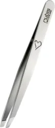 Rubis Pinzette, schr&auml;g, Inox, Herz