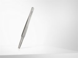 Rubis Pinzette, lang abgerundet, Inox