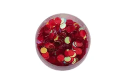 Nail Art 7006 - Pl&auml;ttchen rund rot/gold