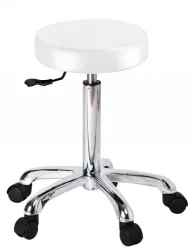 Hocker Cosmos Budgetline Chromfuss Polster Weiss
