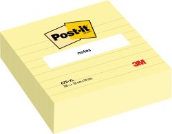POST-IT Haftnotizen 100x100mm 675-YL gelb, 300 Blatt, liniert