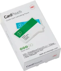 GBC Laminiertasche 54&times;86mm 3740300 glanz, 125my 100 Stk