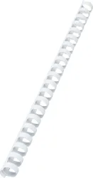 GBC Plastikbindr&uuml;cken 16mm A4 4028610 weiss, 21 Ringe 100 St&uuml;ck