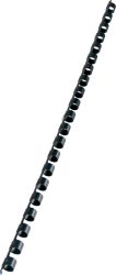 GBC Plastikbindr&uuml;cken 8mm A4 4028174 schwarz, 21 Ringe 100 St&uuml;ck
