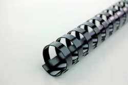 GBC Plastikbindr&uuml;cken 10mm A4 4028175 schwarz, 21 Ringe 100 St&uuml;ck