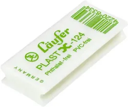 L&Auml;UFER Radierer Plast X-124 01240 transparent 46x20x9mm