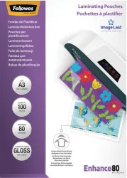 Fellowes, FELLOWES Laminiertasche A3 5306207 glanz, 80my 100 Stk