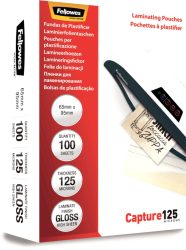 Fellowes Glänzende Karten-Laminierfolie - Heiss-Laminierfolie (Transparent)