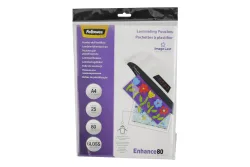 FELLOWES Laminiertasche A4 5396205 glanz, 80my 25 Stk