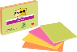 POST-IT Super Sticky Big Notes 4x45Bl. 6445-4SS 4 Farben ass. 152x101mm