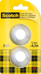 SCOTCH Tape refill 665 12mmx6.3m 136-1263R doppelseitig/2 Rollen
