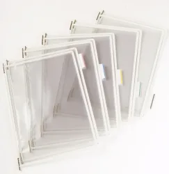 T-DISPLAY Drehtaschen Tarifold A4 6114002 weiss 5 Tabs 50mm 10 St&uuml;ck