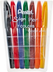 pentel Faserschreiber Sign Pen 7er, Set
